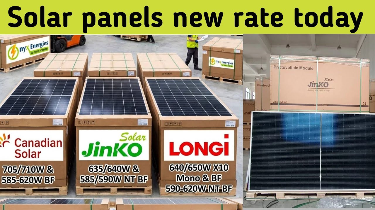 Longi,Jinko, Canadian Solar Panel New rate | Solar Panel updated Price in Pakistan 15 April 2026