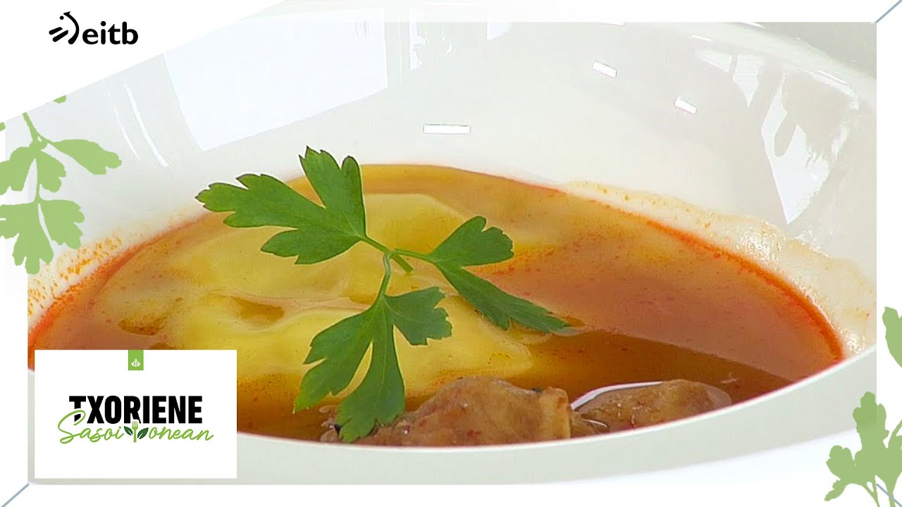 TXORIENE: Baratxuri zopa arrautza ravioliekin