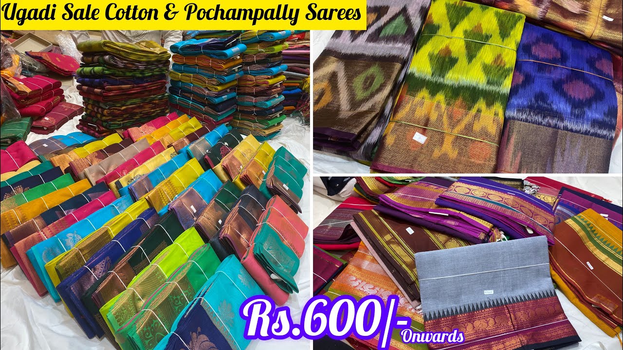 #byrappa upto 50% Discount |WhatsApp shopping & Courier Available #cottonsarees #pochampally #saree