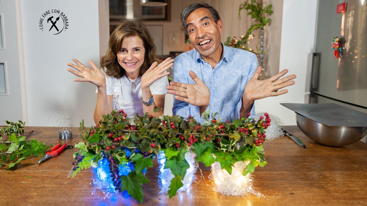 Centrotavola natalizio con composizione floreale fai da te 🎄
