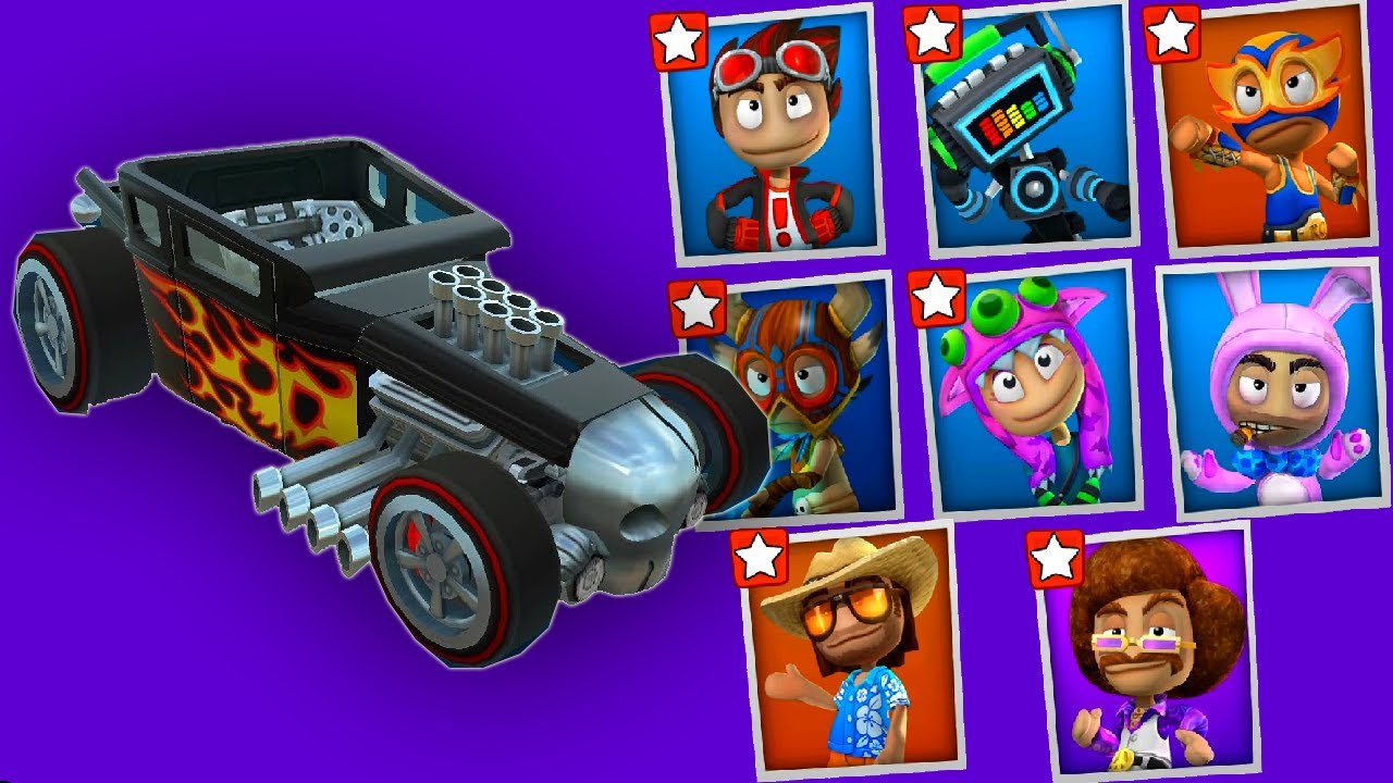 Bone Shaker Vs Rez and 7 Bosses Battle | Beach Buggy Racing 2