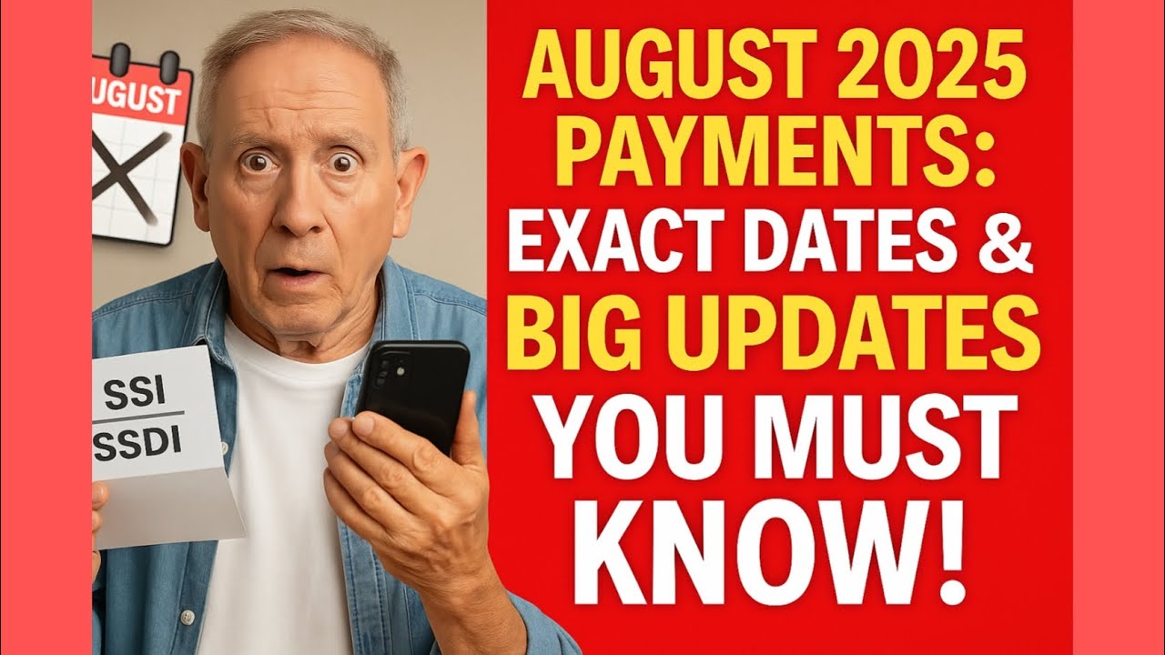 &ldquo;August 2025 Payments: SSI, SSDI, VA &mdash; Exact Dates & BIG Updates You Must Know!&rdquo;