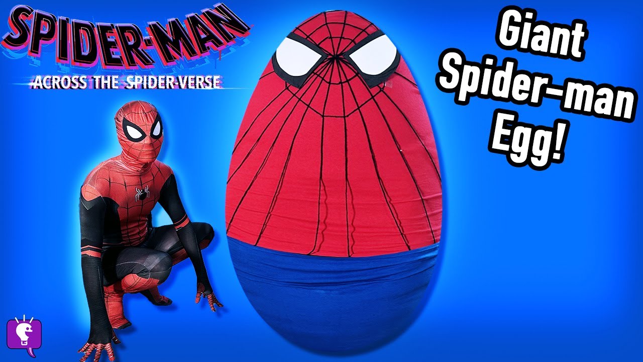 Spiderman Giant Suprise Egg on HobbyFamilyTV