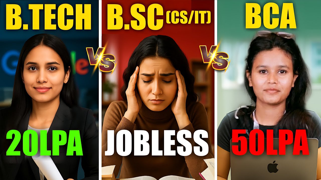BCA vs BSc CS/IT vs BTech – Which Is Best in 2025? 💻📚 | Complete Comparison for IT Career |Preeti