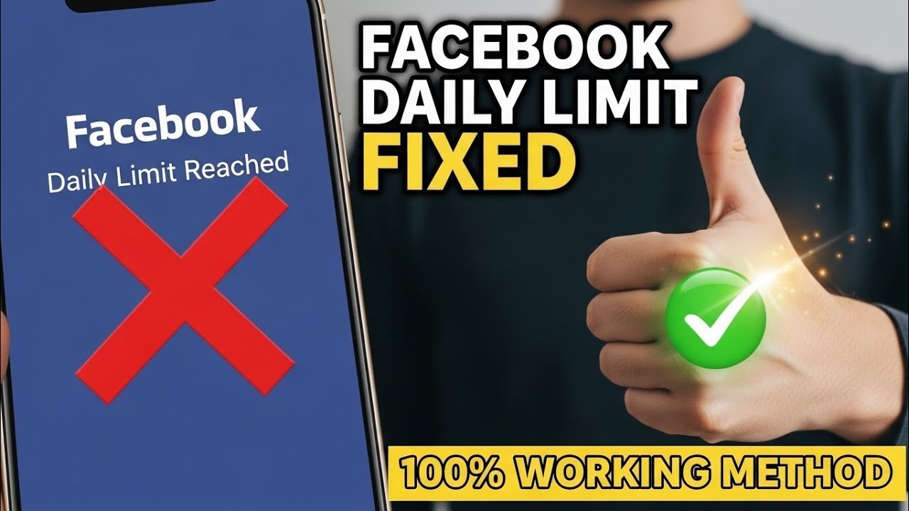 Facebook You’ve Reached Your Daily Limit Problem Solve | You've reached your daily limit facebook