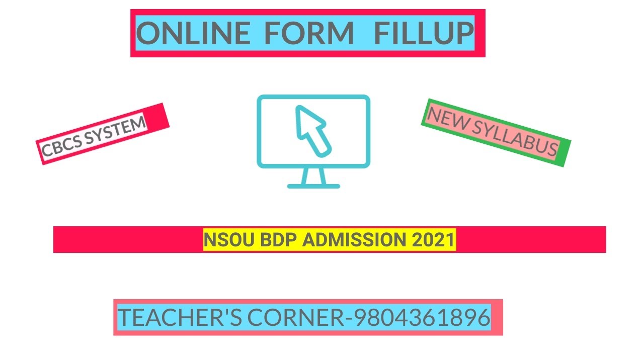NSOU GRADUATION ADMISSION 2021 FORM FILLUP  AND CBCS SYSTEM