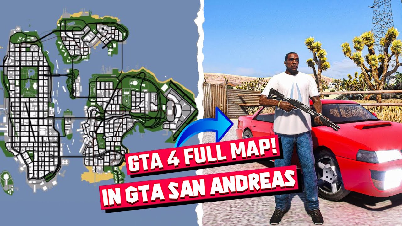 How To Add *GTA 4 Full Map* in GTA San Andreas😍Convert GTA SA into GTA 4 (Installation Guide) 2024!