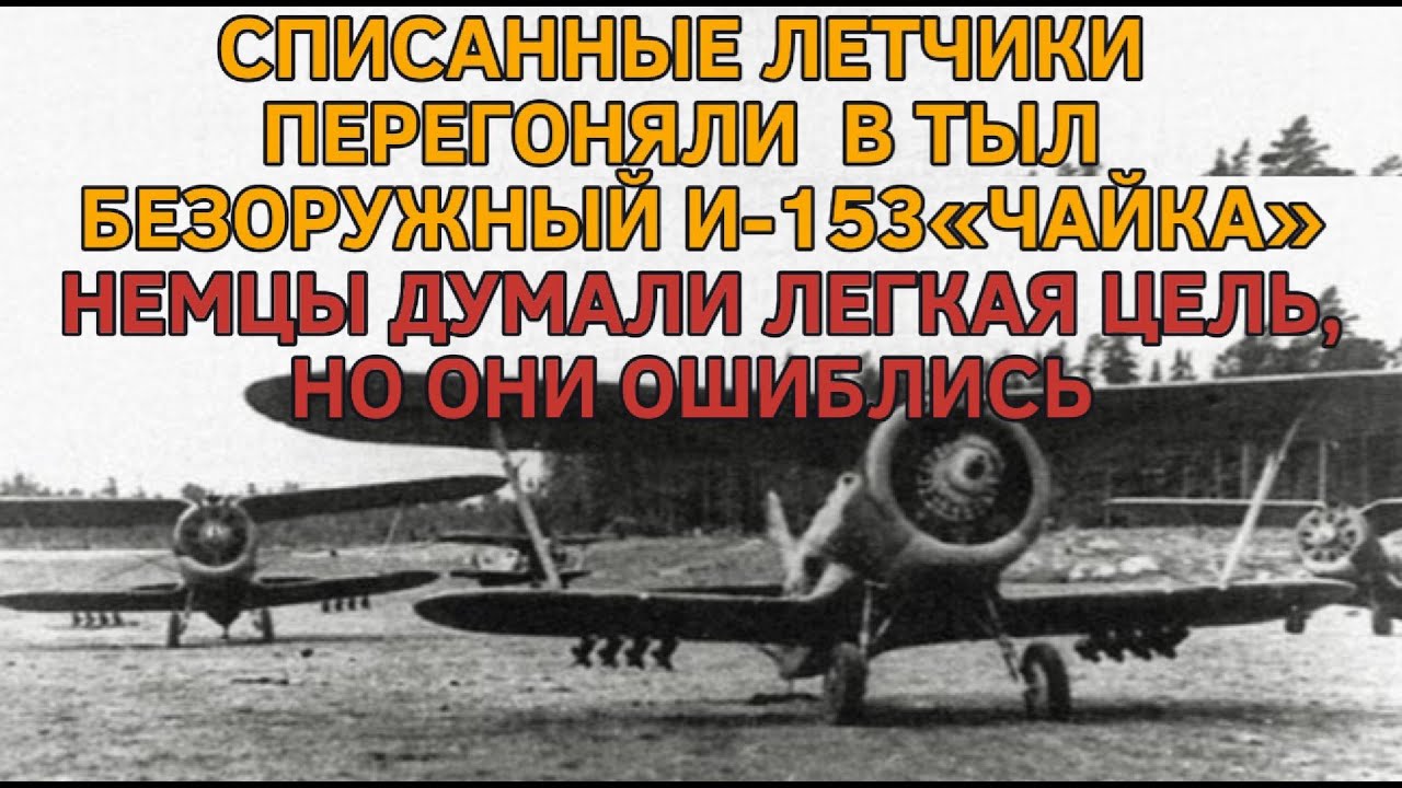 СПИСАННЫЕ ЛЕТЧИКИ ПЕРЕГОНЯЛИ В ТЫЛ БЕЗОРУЖНЫЙ И-153 «ЧАЙКА» НЕМЦЫ ДУМАЛИ ЛЕГКАЯ ЦЕЛЬ НО ОНИ ОШИБЛИСЬ