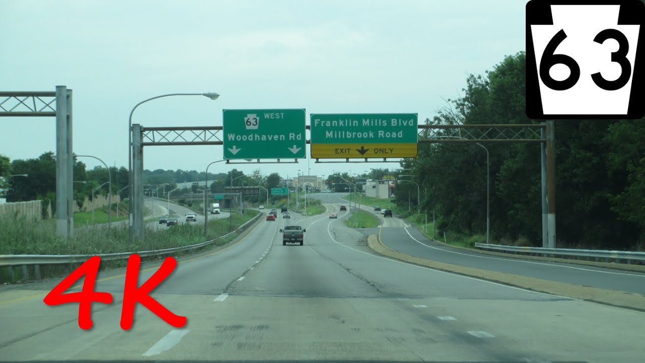 ⁴ᴷ Woodhaven Road (PA 63) westbound [4K VIDEO]
