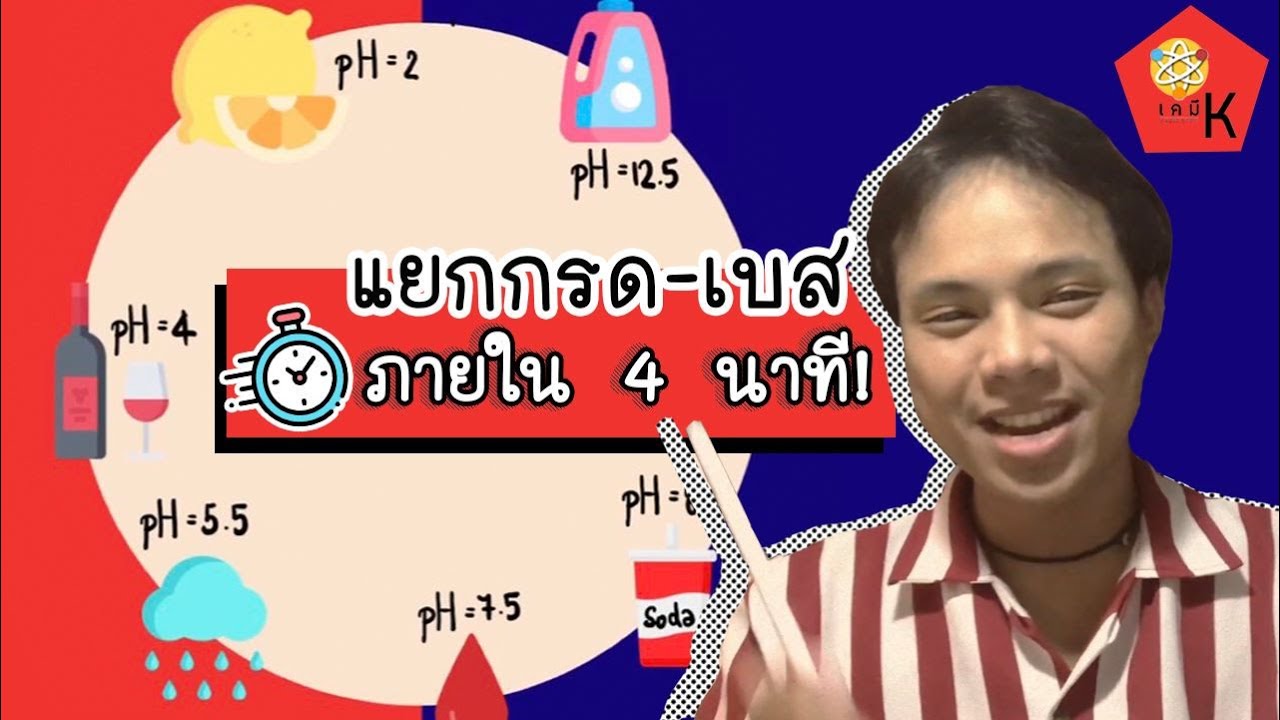 เคมีจะไม่ยากอีกต่อไป แยก กรดเบส ภายใน 4 นาที