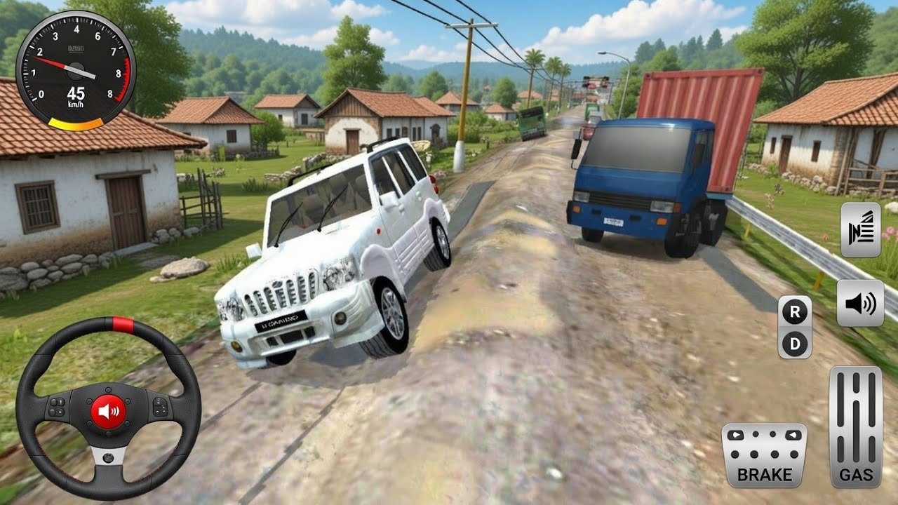 Mahindra Scorpio CAR 🚗 | Offroad Winding Road 😱 BUSSID | Bus Simulator Indonesia Gameplay 