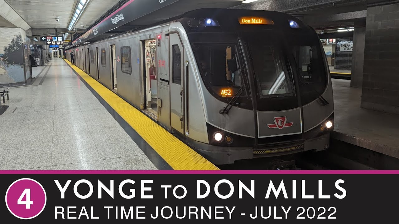 🚇 Toronto Transit Commission - Real Time Journey - Line 4 - Yonge to Don Mills