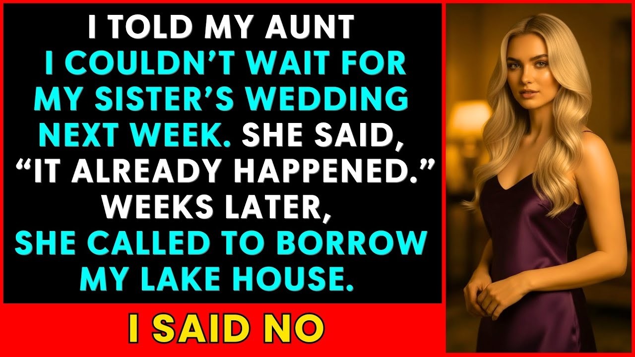 My Sister Didn’t Invite Me to Her Wedding  Weeks Later, She Called to Borrow My Lake House