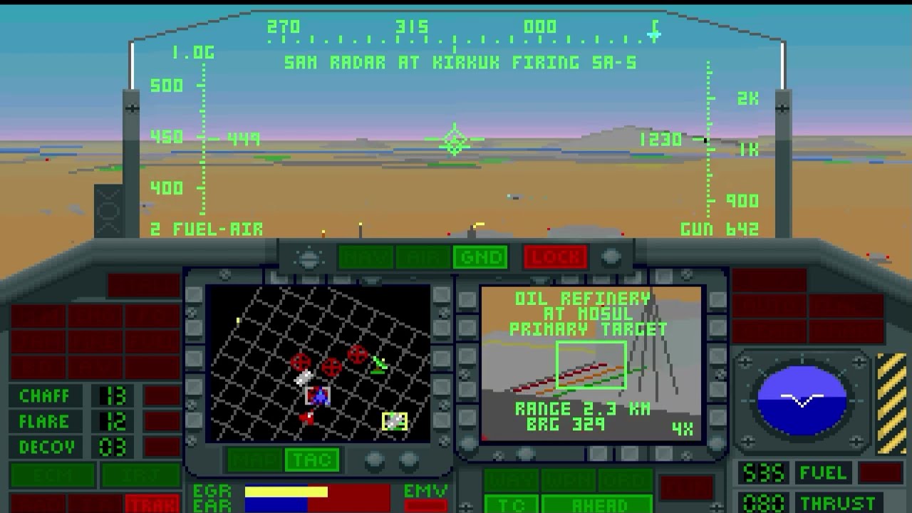 Microprose Stealth F-117A Persian Gulf 1991 Mission Long Play | RETRO SIM