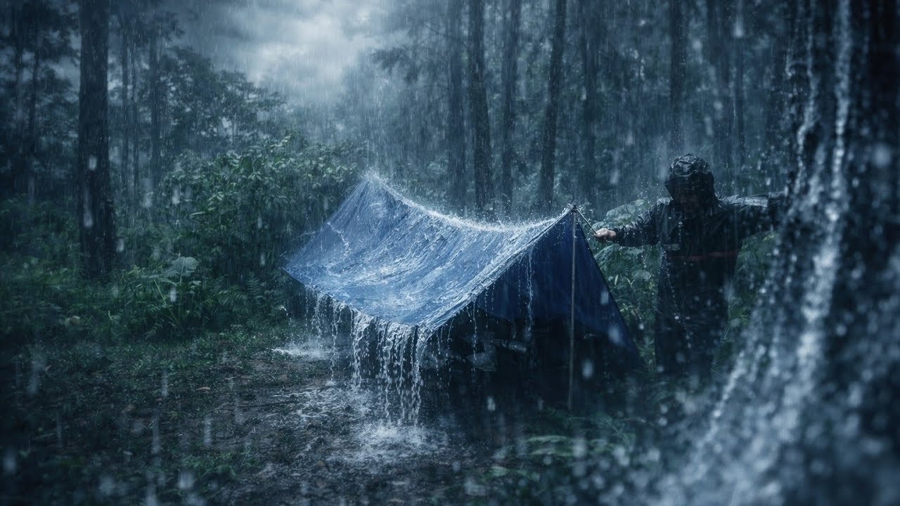 💯Satu Tenda, Hujan Deras, dan Perjuangan Bertahan Hidup!