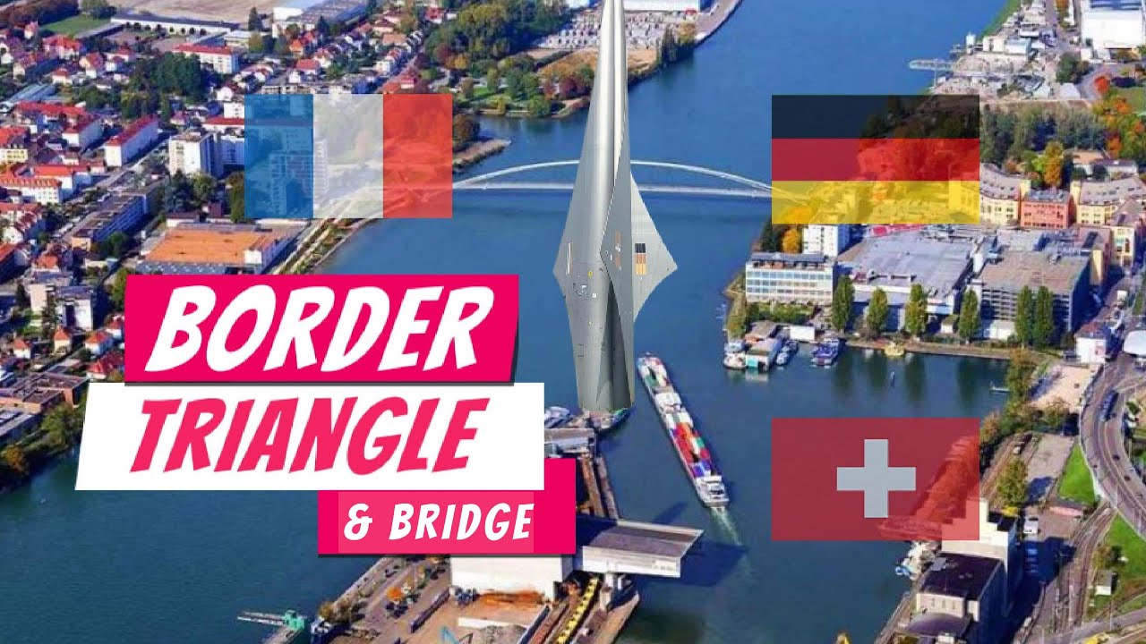 Europe | Border Triangle Basel | Three Countries Border & Bridge | Switzerland | Germany | France