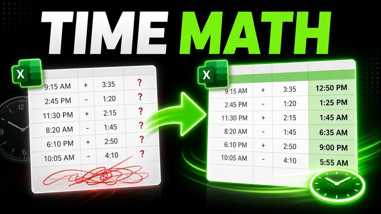 How to Add or Subtract Time in Excel Like a Pro!