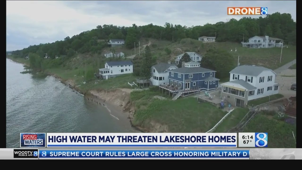 Lake Michigan creeps closer to Grand Haven homes
