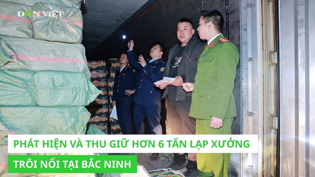 Phát hiện và thu giữ hơn 6 tấn lạp xưởng trôi nổi tại Bắc Ninh