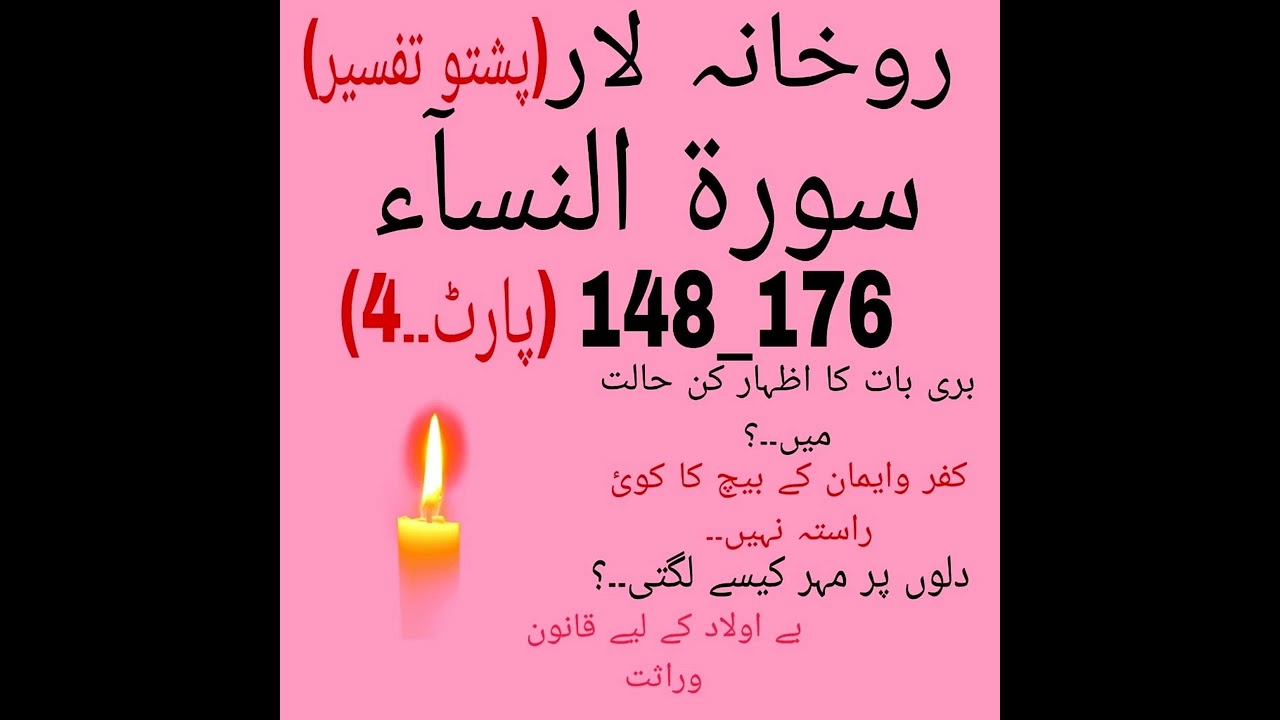 SURAH AL NISA (PART- 4)-بری بات اللہ کو نا پسند، کن حالات میں اس کی اجازت.. ؟