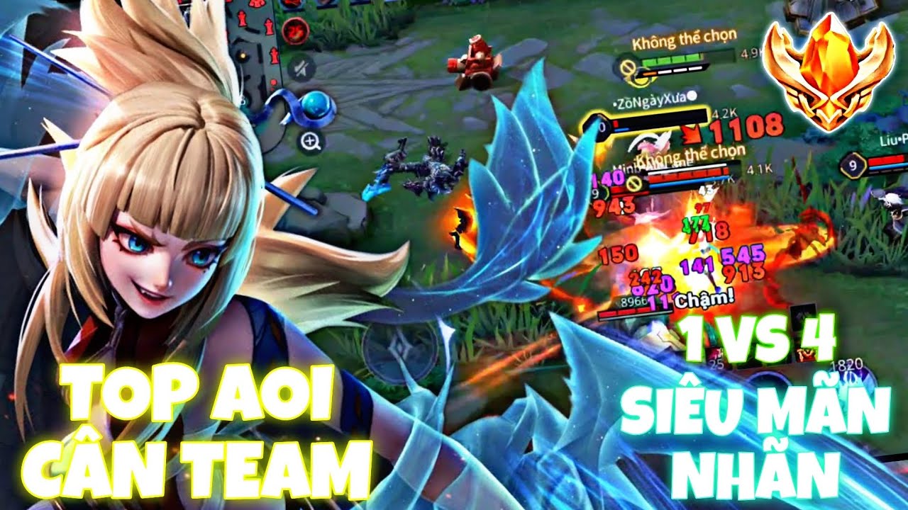 TOP 1 AOI - CỰC M&Atilde;N NH&Atilde;N VỚI PHA C&Acirc;N 4 QU&Aacute; ĐỈNH CAO CỦA TOP AOI KHIẾN TEAM BẠN BẤT LỰC
