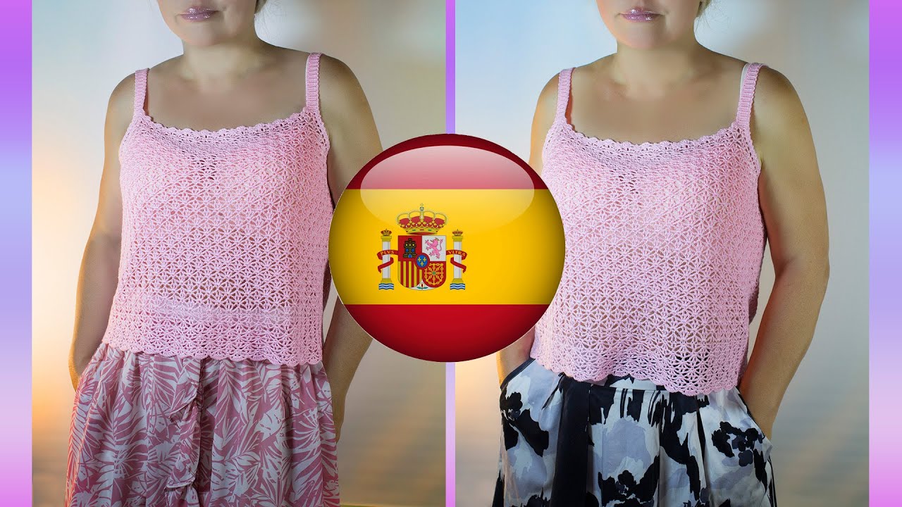 Cómo tejer a crochet un Top calado Malva Tutorial, sin costura! Fácil para principiantes