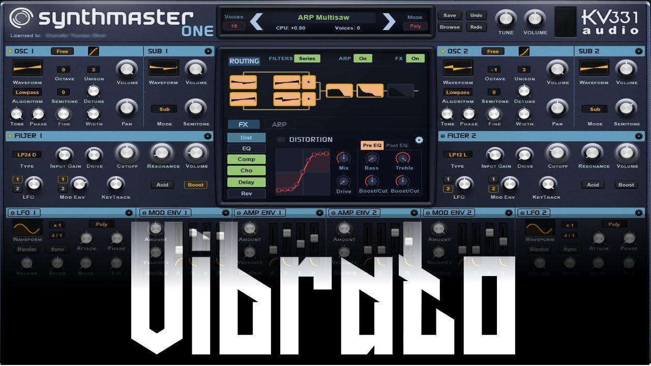 How to add Vibrato in Synthmaster