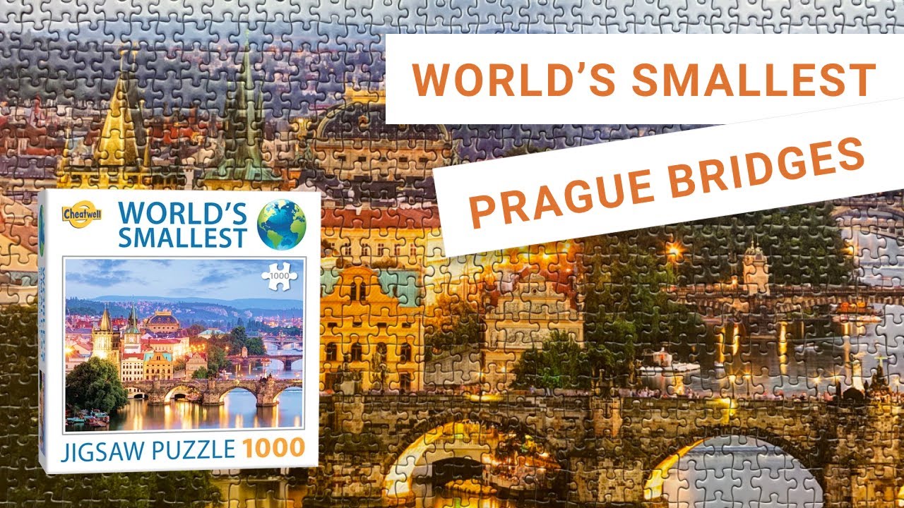 Time lapse: Prague Bridges | Cheatwell Games World's Smallest Puzzle 1000 pieces