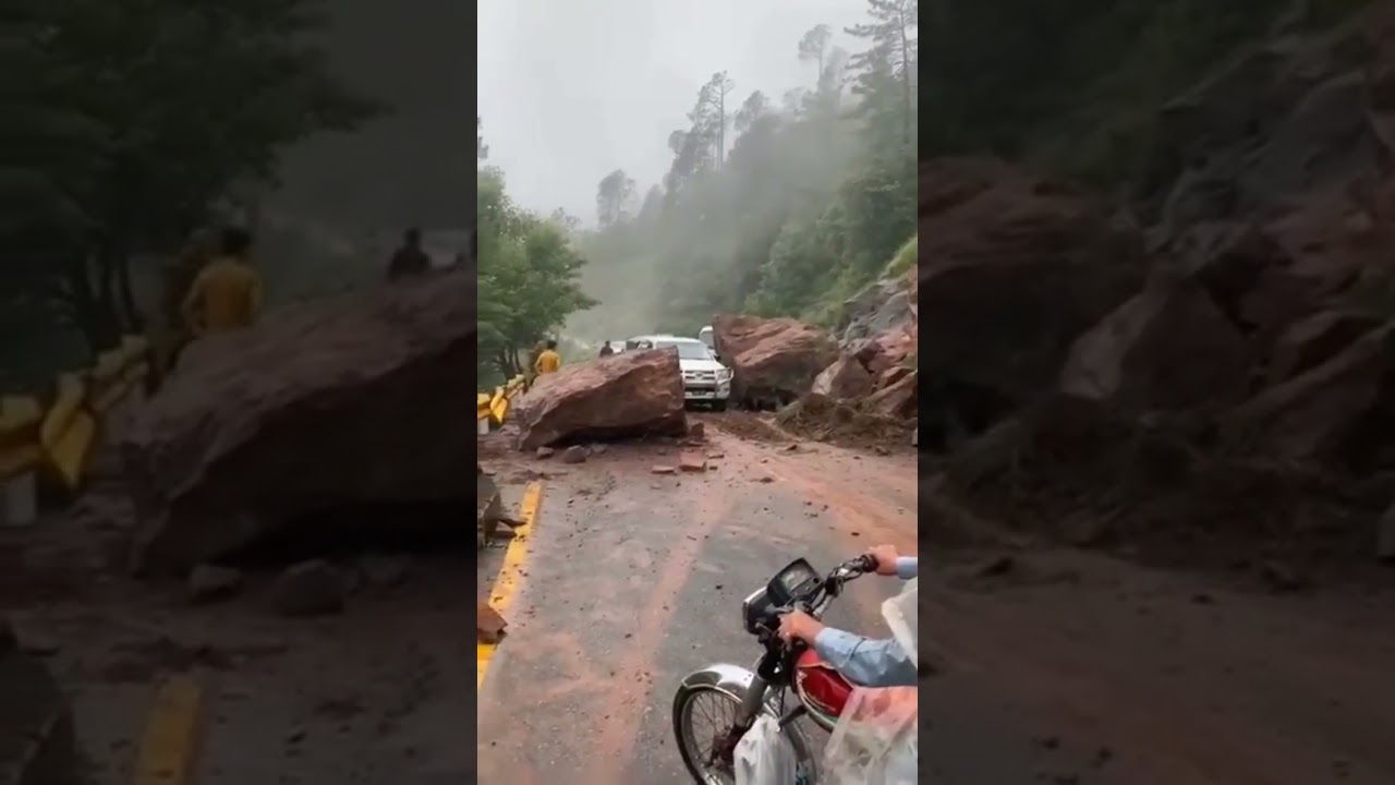 &nbsp;Murree&nbsp;landslide&nbsp;on&nbsp;lawrence&nbsp;college&nbsp;road #travel #muree #deadlyroads #landslide #mountains