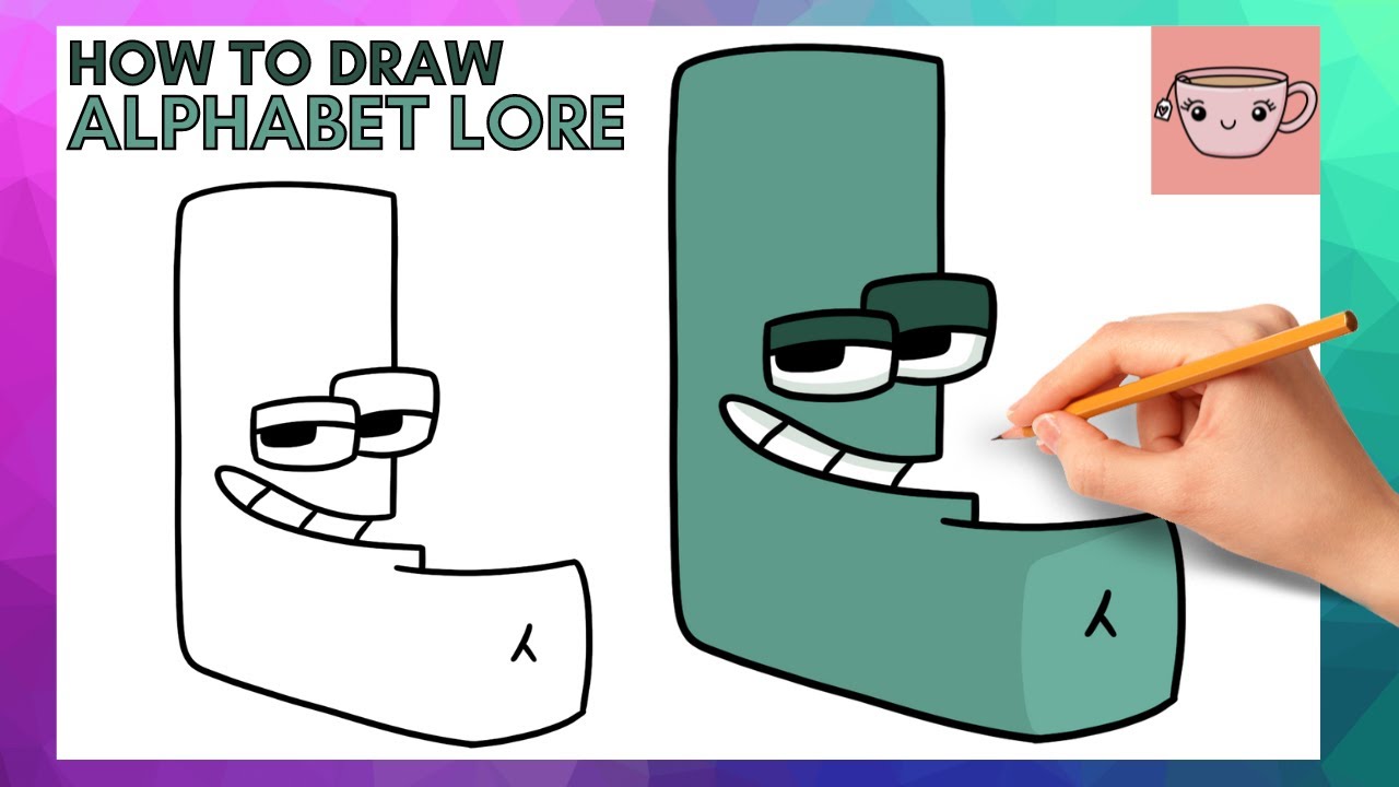 How To Draw Alphabet Lore - Letter L | Cute Easy Step By Step Drawing Tutorial