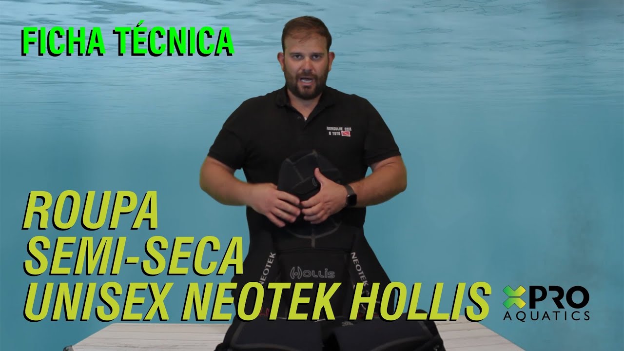 Ficha Técnica - Roupa Mergulho Profissional Semi Seca Neotek Unisex Hollis