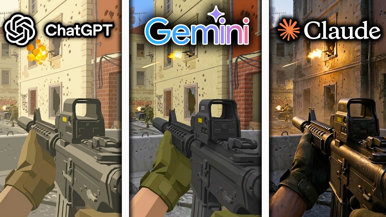 ChatGPT vs Gemini vs Claude Make Call Of Duty From Scratch