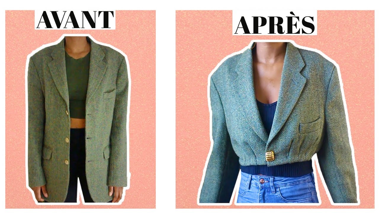 DIY: Je transforme une veste vintage ( Cropped Blazer )✂️