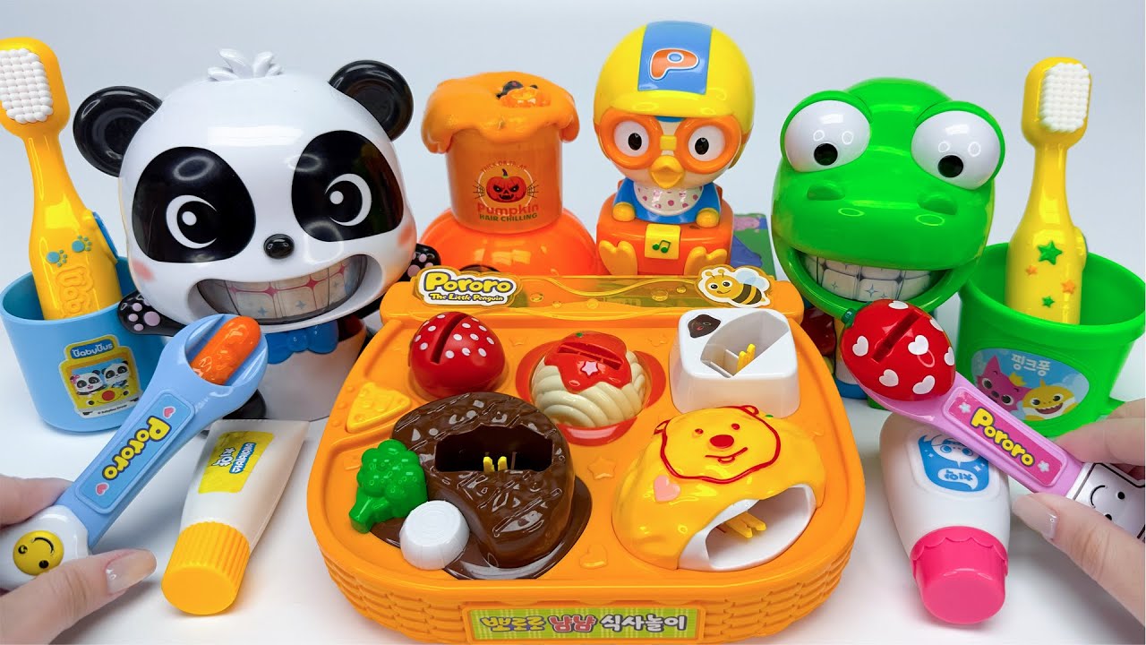 Satisfying Unboxing Pororo Table Food Toys 🍽️ 뽀로로 식사놀이 장난감 놀이 | Gecko's Unboxing