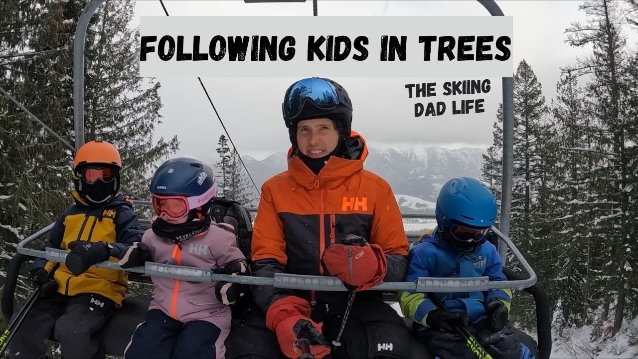 Skiing Tree Trails With Kids - Trying to Keep Up