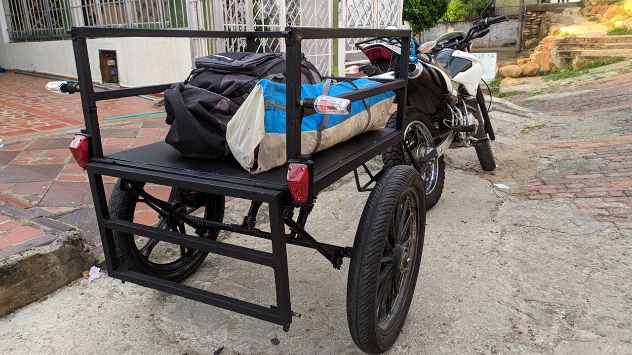 REMOLQUE PARA MOTO RECICLANDO ALGUNOS MATERIALES /KellyBlogs