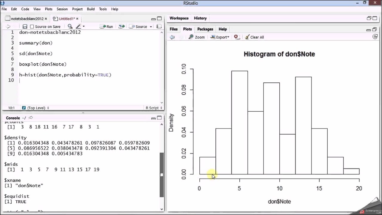 Une étude statistiques