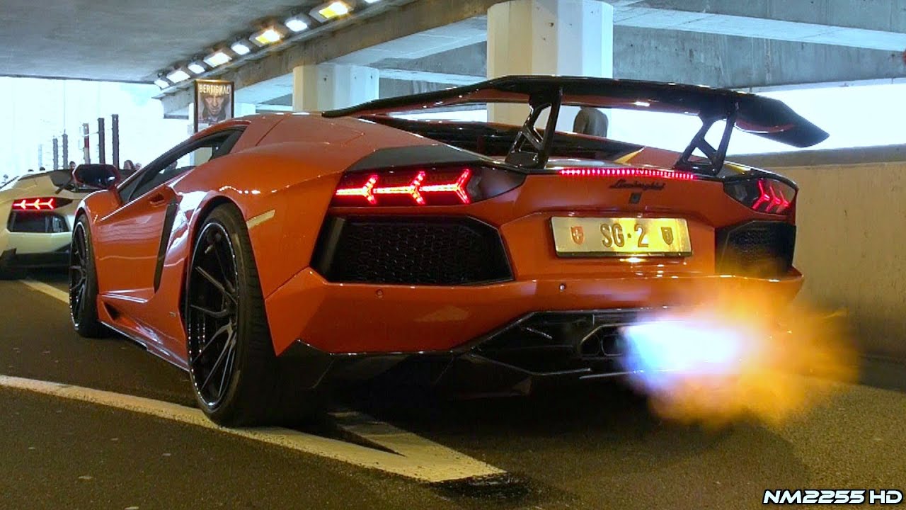 DMC Lamborghini Aventador Spitting FLAMES!!