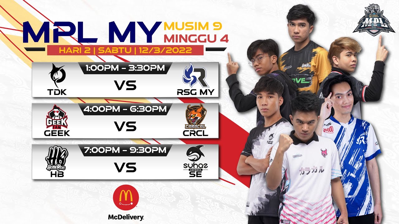 (LIVE NOW) MPL-MY Musim 9 W4 Hari 2 | Dipersembahkan oleh McDelivery