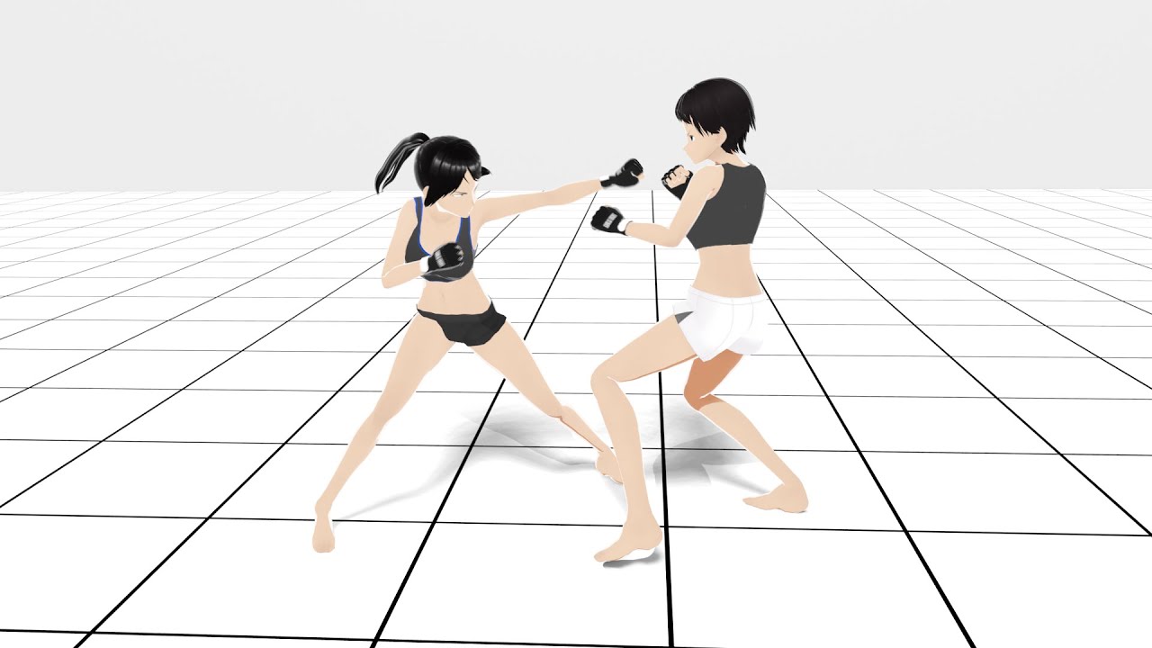 Animation & Impact Practice【Blender】 (reference:Rashad Evans vs Chuck Liddell)