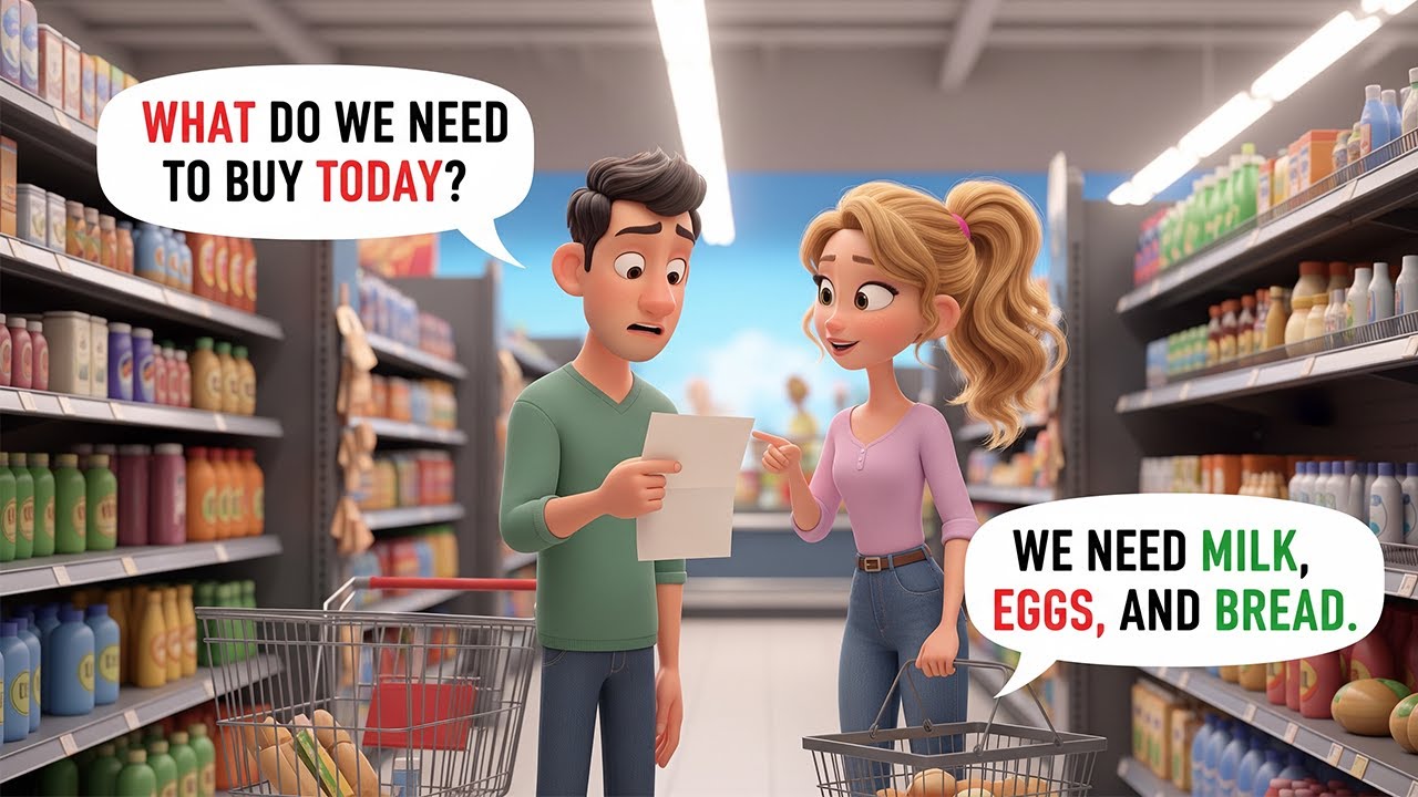 How to Talk About Your Shopping List in English | English Conversation Practice