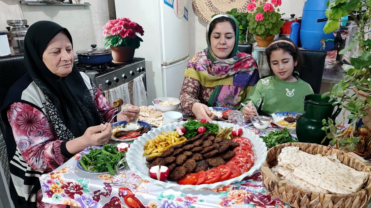 Rural Life in the Mountains of Iran : Amazing Rustic Dinner Recipe