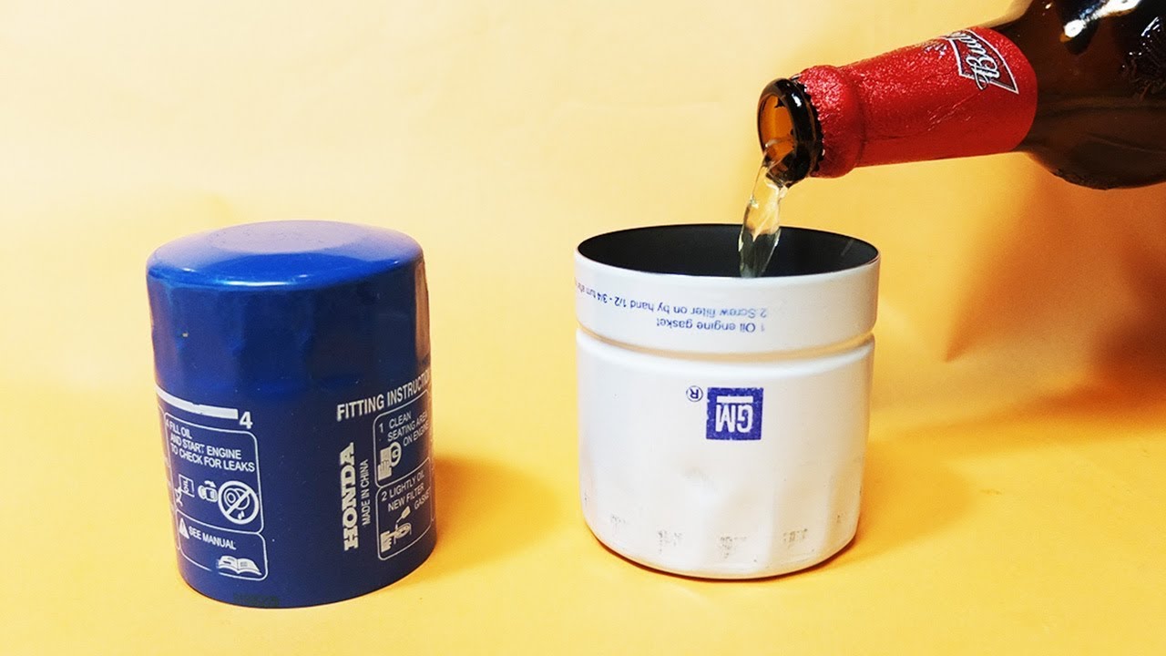 Recycling Hacks:Making Cups from Waste Oil Filters