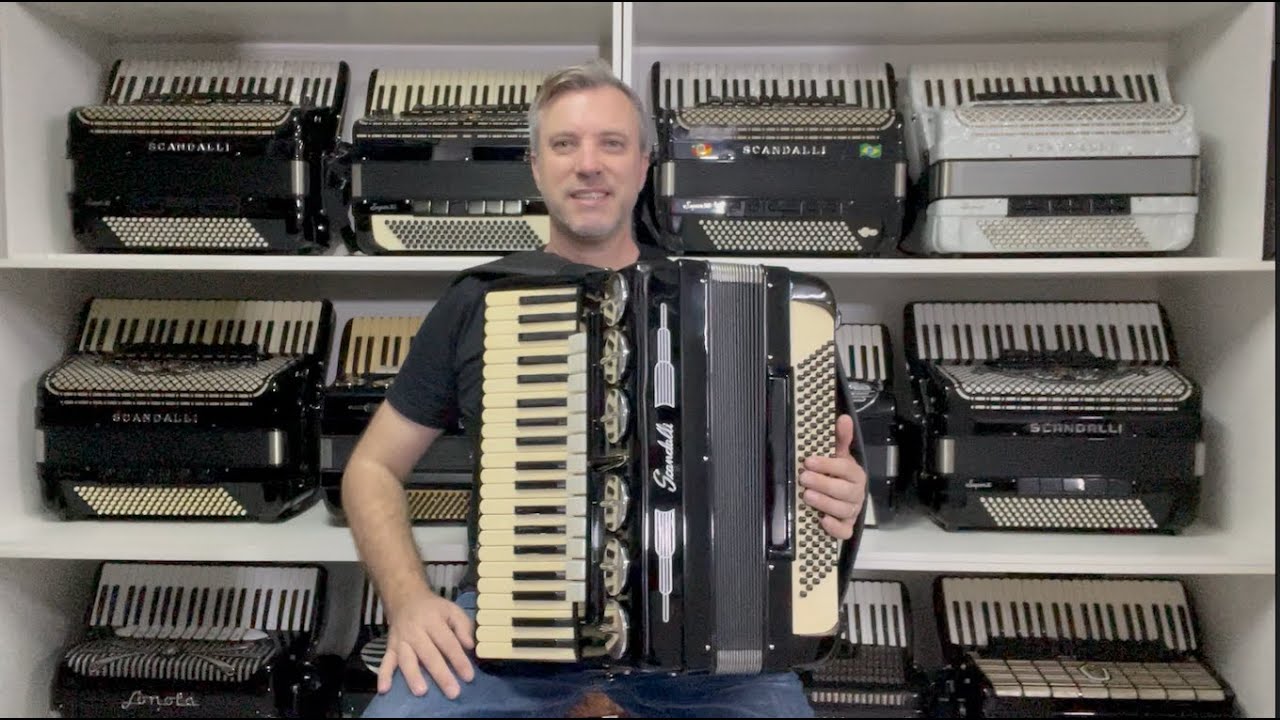 Acordeon Scandalli - Mod. Brevetto - 13/6 Reg. - 11.2 kg - 48 cm - Jeferson Oliveira