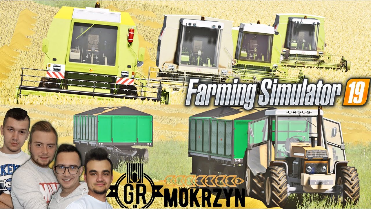 PIERWSZE ŻNIWA 2021 W GR MOKRZYN😱 [FS19 MP] Akcja na 4x Kombajnów😍#7🔥 MAFIASOLECTEAM