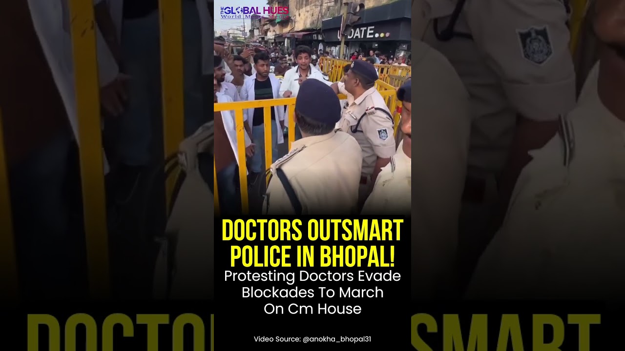 #doctors Outsmart #police in #bhopal #highvoltage Drama Over #cmhouse Siege #demand #medicalstudent