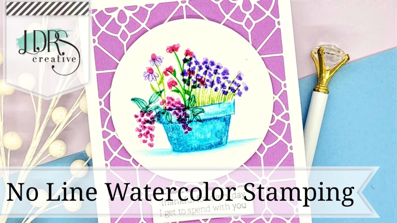 HSN Watercolor Effects Floral - No Line Watercolor Stamping