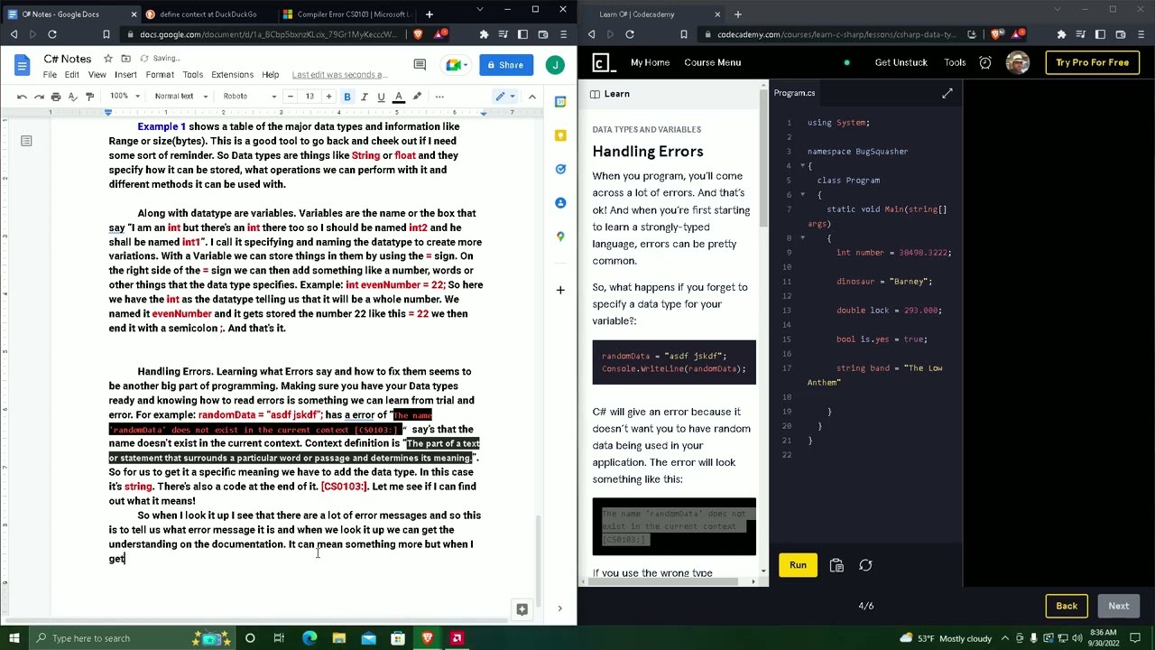 Learn with me on www.codecademy.com