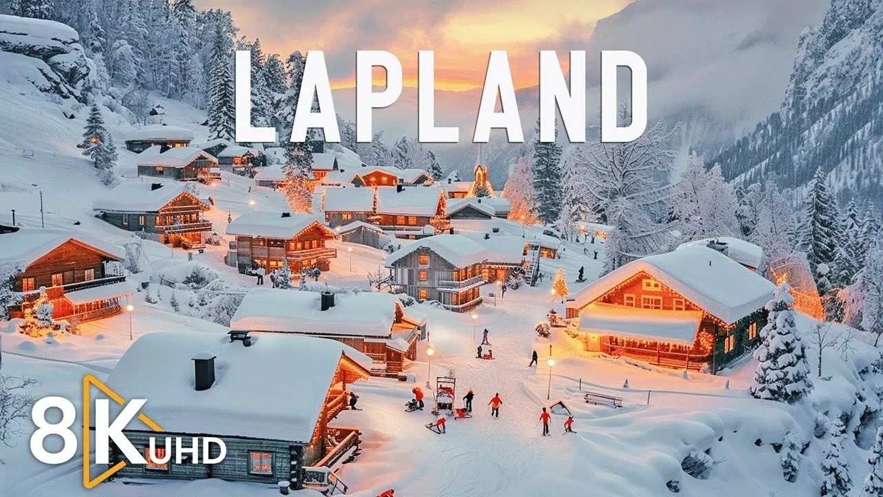 LAPLAND 8K | Winter Wonderland - Cozy Santa Villages, Arctic Adventures & Northern Lights