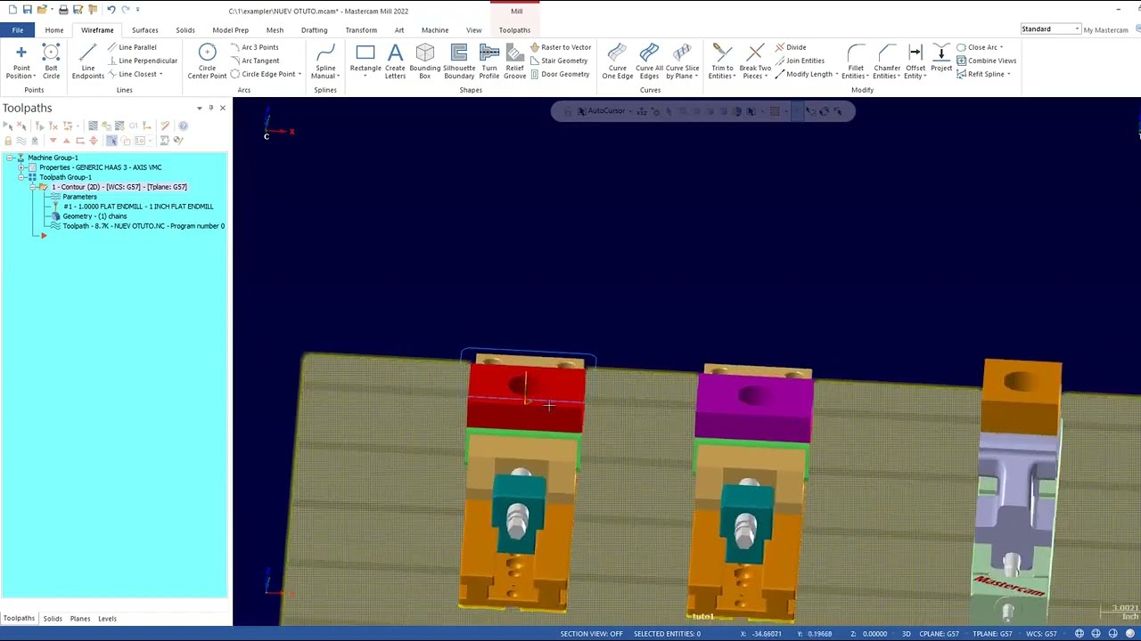 MasterCam 2023 / ceros de trabajo G54, G55, G56, etc/ diferentes puestos de trabajos en una maquinas